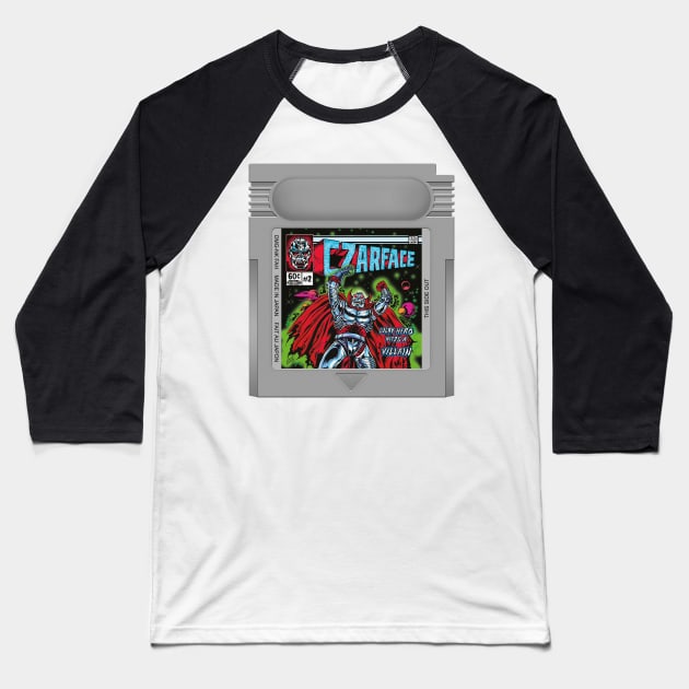 Every Hero Needs a Villain Game Cartridge Baseball T-Shirt by PopCarts